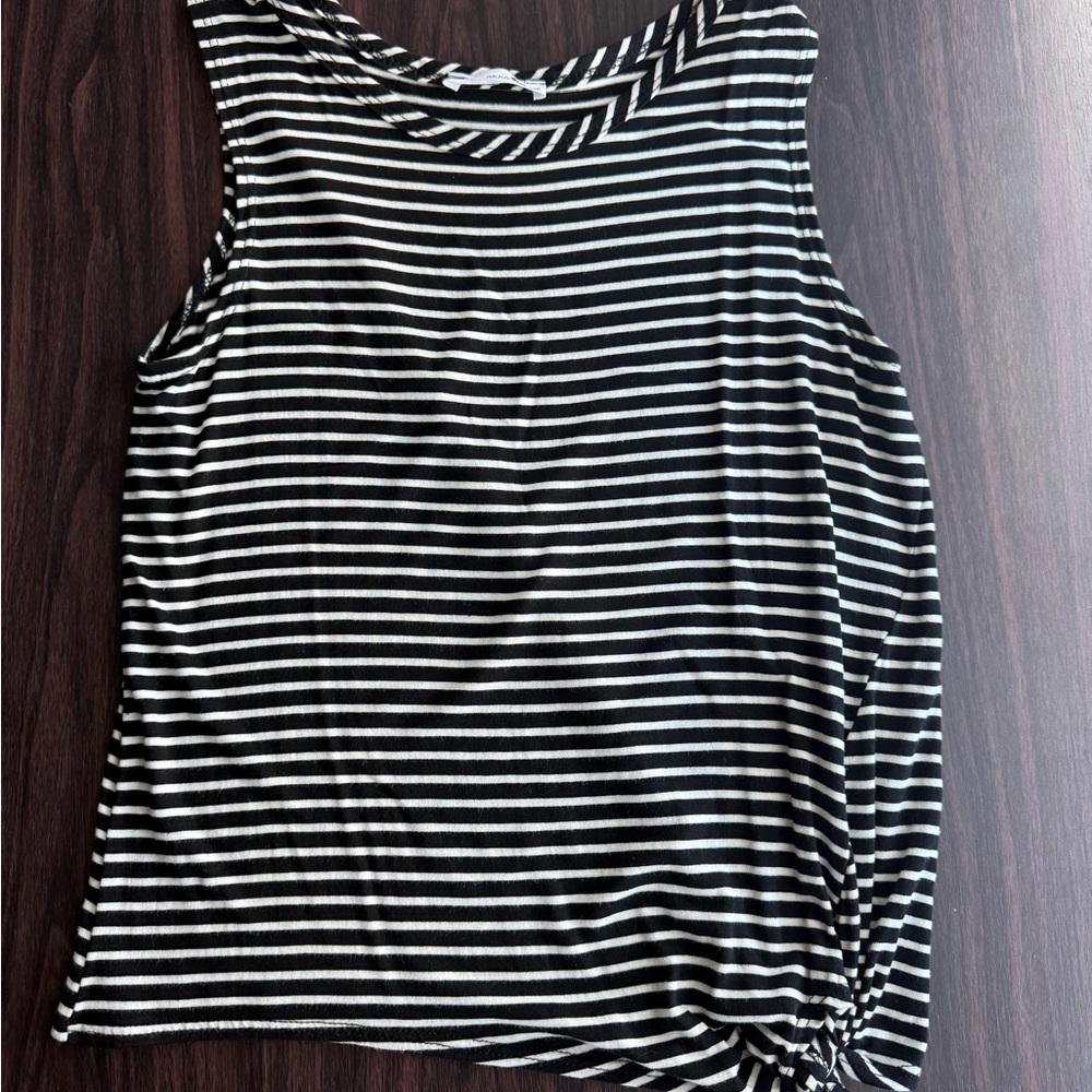 Chic Striped Black and White Tank Top